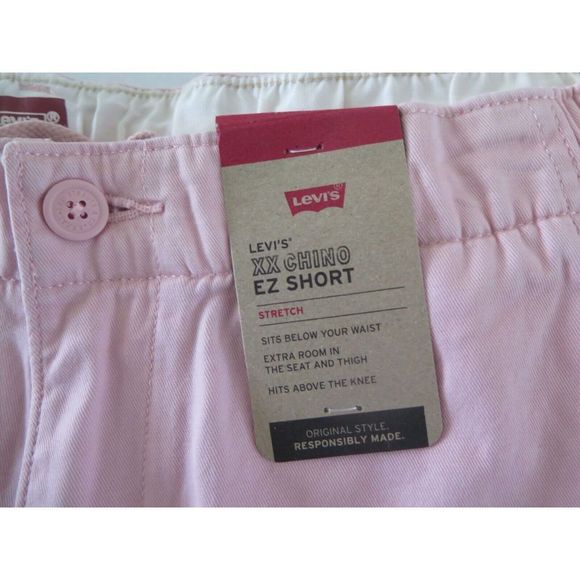 Levi's A10430015 Men's Sz M Silver Pink Flat Front 8" XX Chino EZ Stretch Shorts - Picture 3 of 8